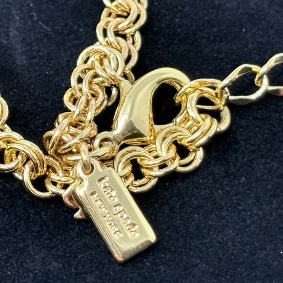 Kate Spade 20" Day Tripper Bib Statement Necklace Adjustable Ivory Peach - Picture 6 of 7